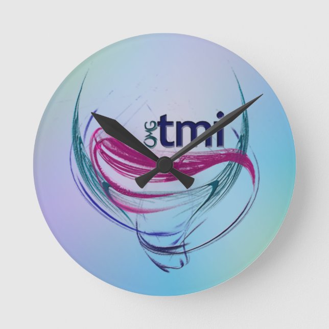 OMG! tmi Round Clock (Front)