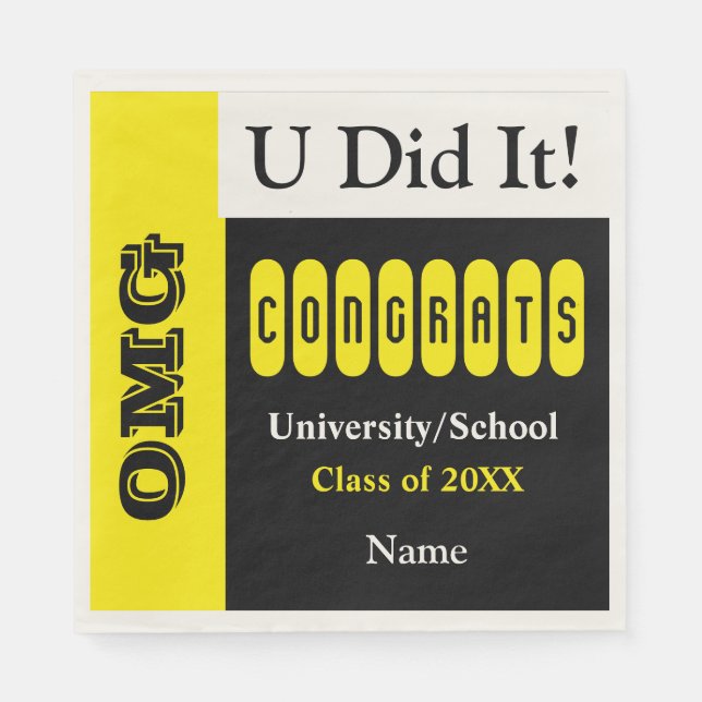 OMG U Did It Napkins (Front)