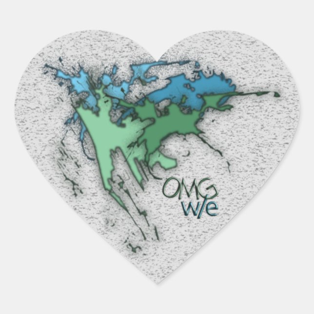 OMG! w/e Heart Sticker (Front)