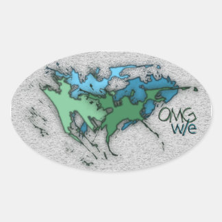 OMG! w/e Oval Sticker