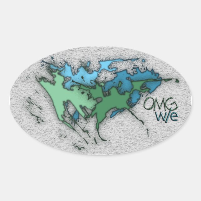 OMG! w/e Oval Sticker (Front)