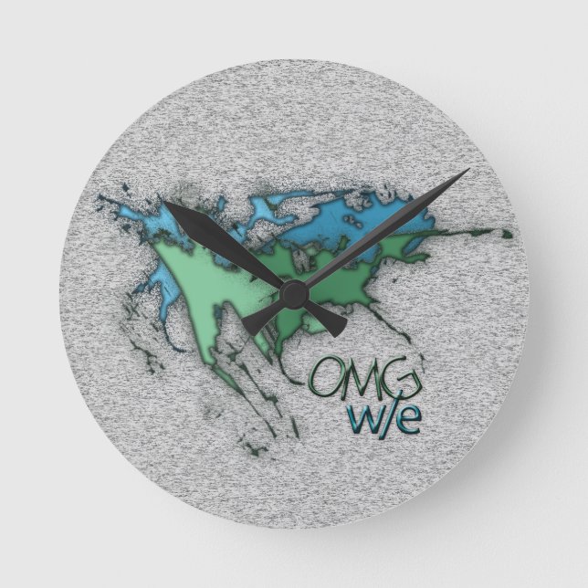 OMG! w/e Round Clock (Front)