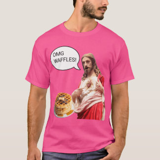 Omg Waffles Jesus Christ Breakfast Funny Meme Sh T-Shirt