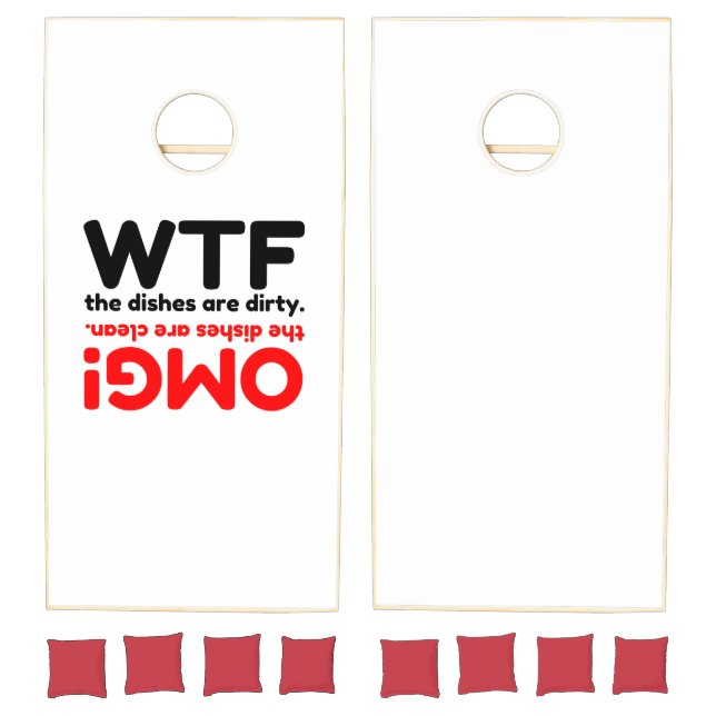 OMG WTF DISHES CORNHOLE SET (Set)