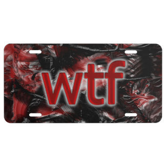 OMG! wtf License Plate