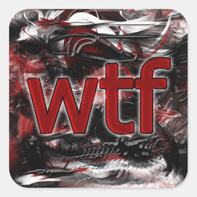 OMG! wtf Square Sticker (Front)