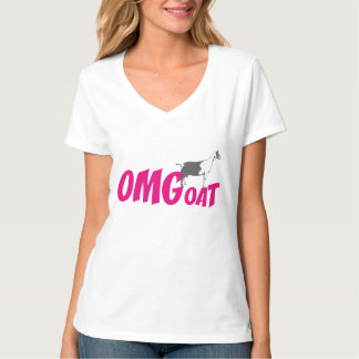 OMGoat Alpine Goat the Goat Lovers OMG in Pink T-Shirt