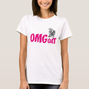OMGoat Pygmy Goat the Goat Lovers OMG in Pink T-Shirt