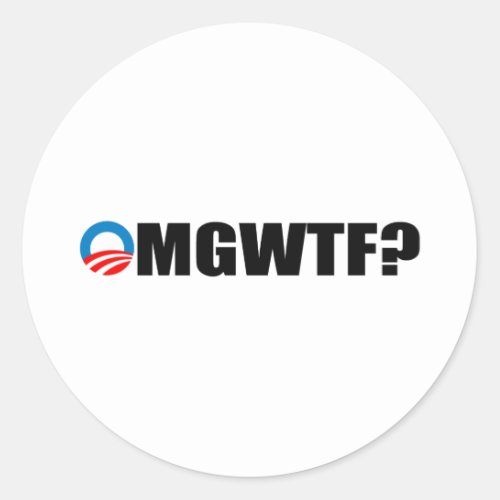 OMGWTF CLASSIC ROUND STICKER