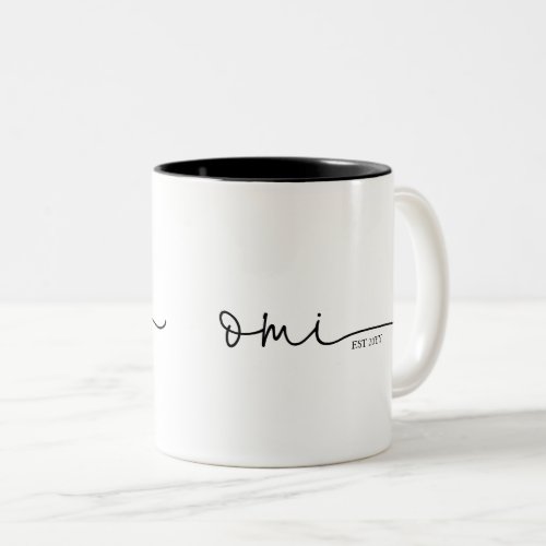 Omi Established  Grandma Gift Two_Tone Coffee Mug