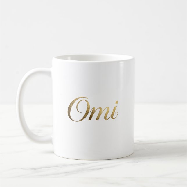 Omi Mug – Grandma Gift, Cute Omi Coffee Cup (Left)