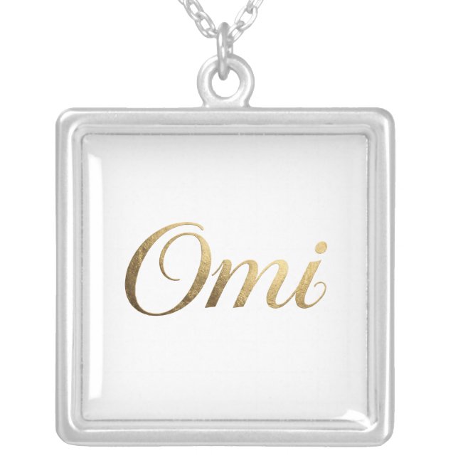 Omi Necklace – Gift for Omi Grandma (Front)