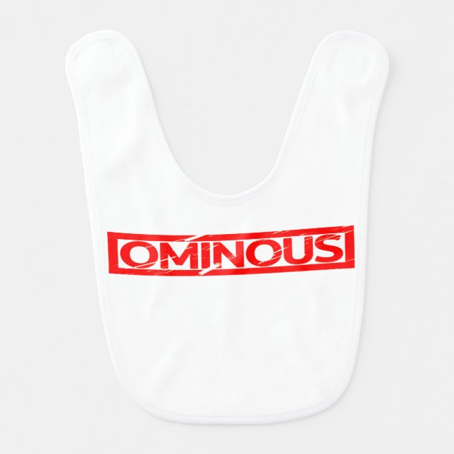 Ominous Stamp Baby Bib (Front)