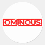 Ominous Stamp Classic Round Sticker
