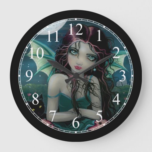 Ominously Sweet Little Vampire Fairy Wall Clock