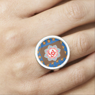 OMmantra Om Mantra Yoga Meditation Chant NVN612 Ring