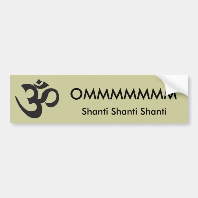 OMMMMMMM, Shanti Shanti Shanti Bumper Sticker (Front)