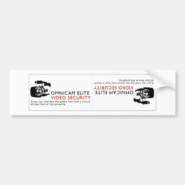 Omni-Cam Elite Bumper Sticker (Front)