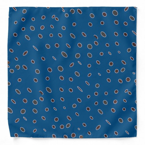 Omni dots manly blue brown pattern DOTS02 Bandana