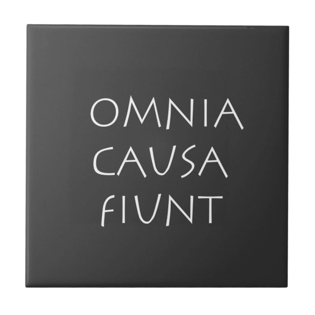 Omnia causa fiunt ceramic tile (Front)