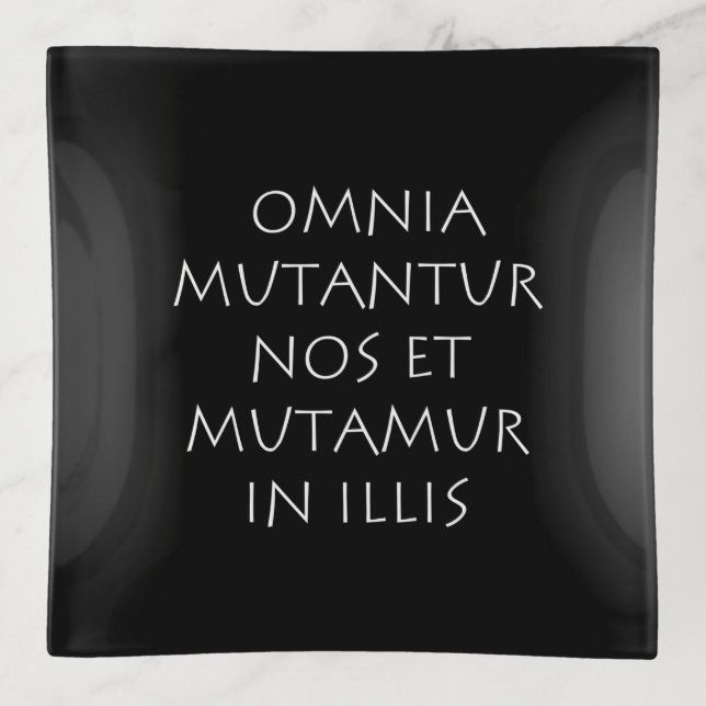 Omnia mutantur nos et mutamur in illis trinket tray (Front)