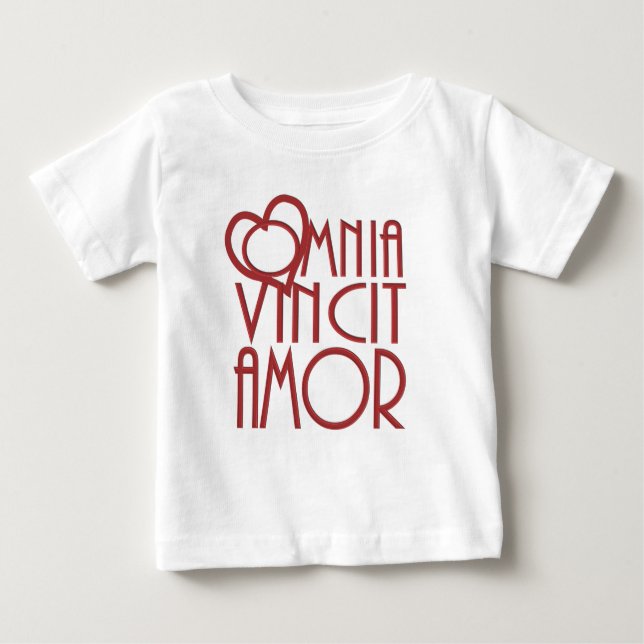 Omnia Vincit Amor Love Conquers All Baby T-Shirt (Front)