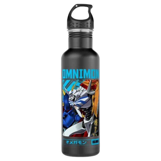Omnimon = Digimon = Anime Otaku Design  Stainless Steel Water Bottle (Front)