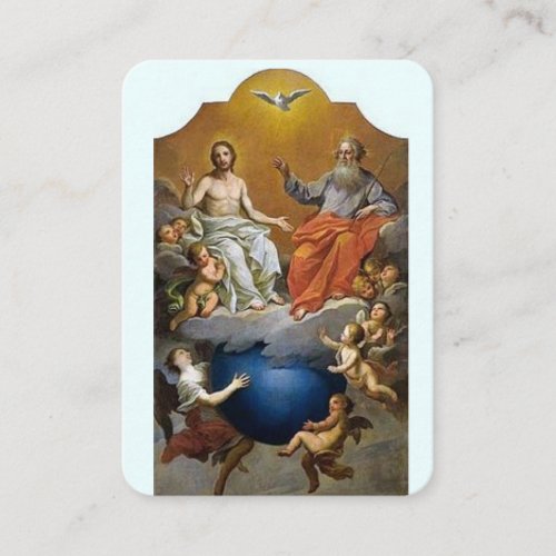 Omnipotentia Patris Holy Trinity Prayer Card
