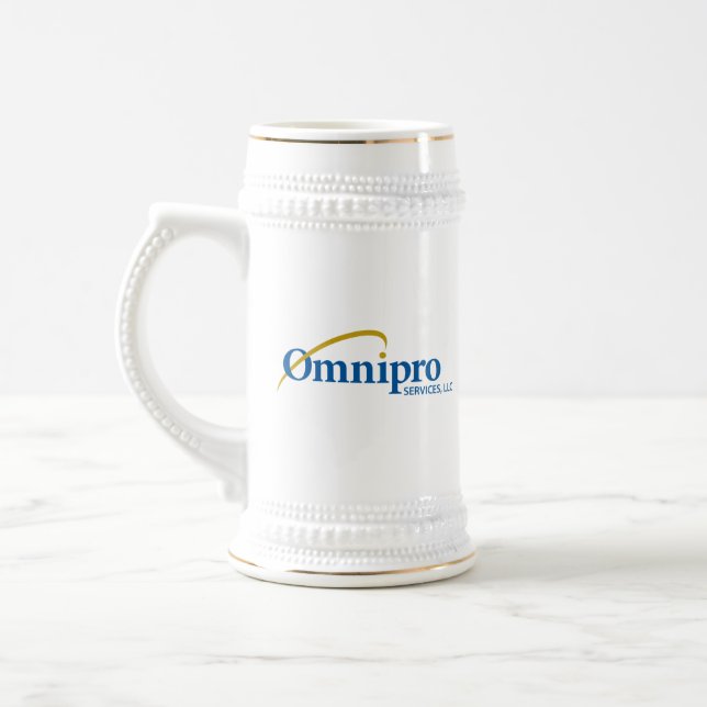 Omnipro Services White Stein Mug (Left)
