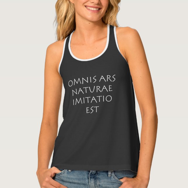 Omnis ars naturae imitatio est tank top (Front)