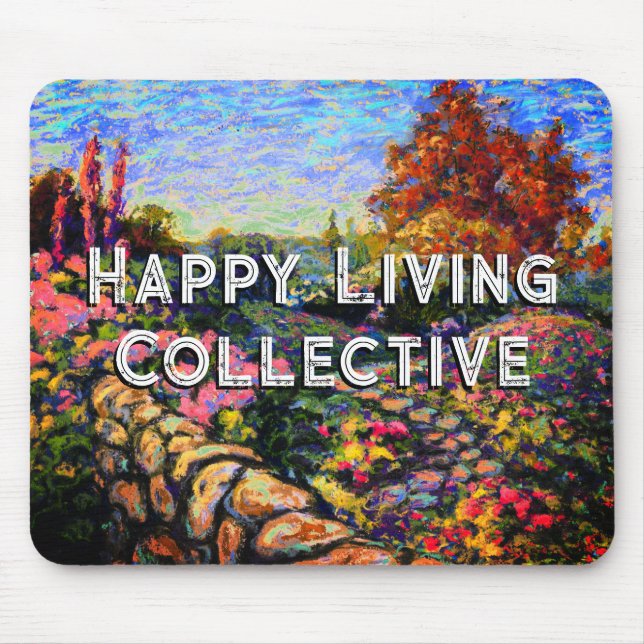 Omniseasonal Garden Happy Living Collective Mouse Pad (Front)