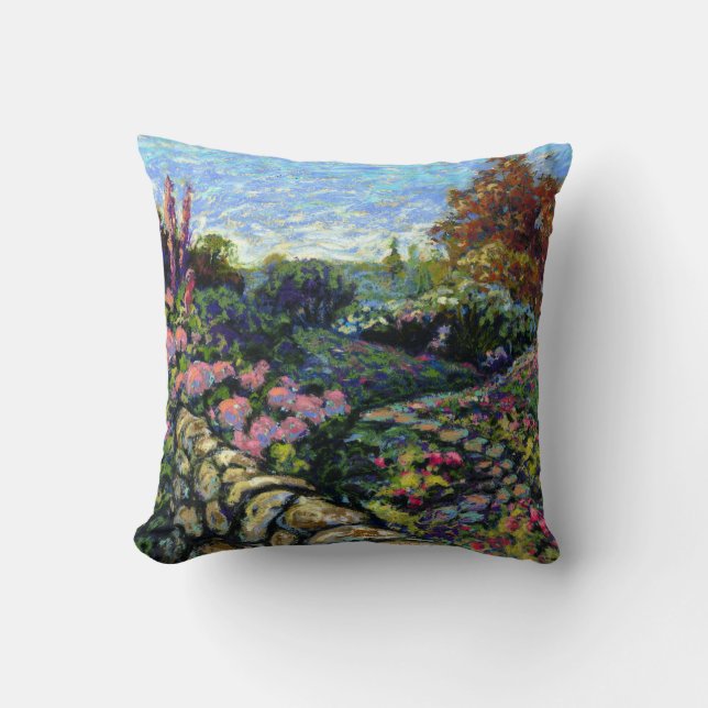 Omniseasonal Garden Throw Pillow (Front)