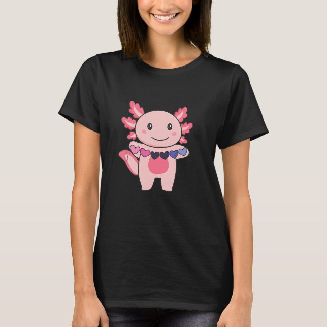Omnisexual Flag Gay Gender Pride Lgbtq Axolotl T-Shirt (Front)