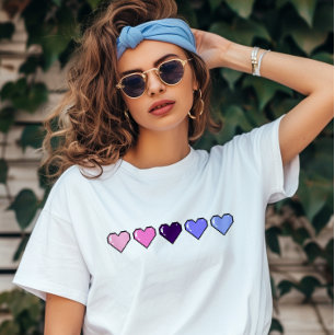 Omnisexual Flag Pixel Heart T-Shirt