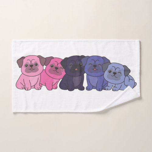 Omnisexual Flag Pug Pride Lgbtq Cute Dogs Hand Tow Hand Towel