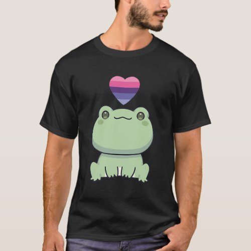 Omnisexual Frog Lgbtqia Pride Flag Anime Kawaii He T_Shirt