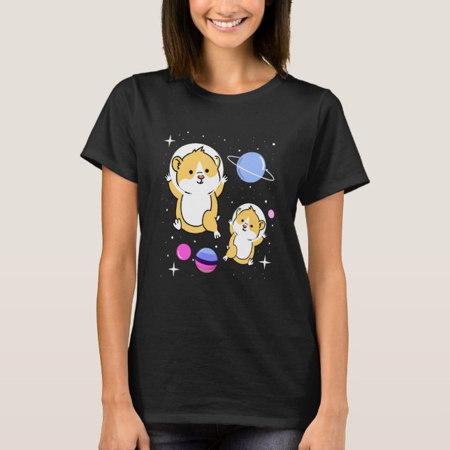 Omnisexual Hamster In Space Omnisexual Pride T-Shirt (Front)