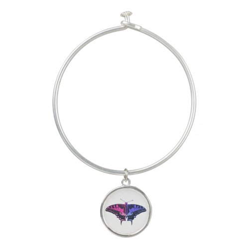 Omnisexual Pride Flag Swallowtail Butterfly Bangle Bracelet