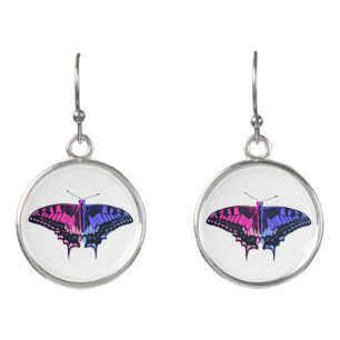 Omnisexual Pride Flag Swallowtail Butterfly Earrings