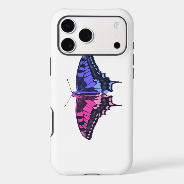 Omnisexual Pride Flag Swallowtail Butterfly Iphone Case (Back)