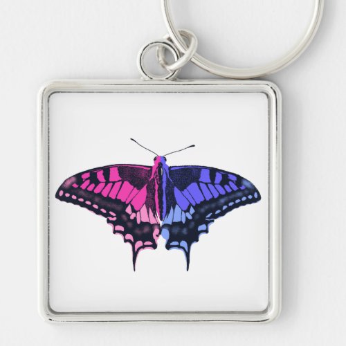 Omnisexual Pride Flag Swallowtail Butterfly Keychain