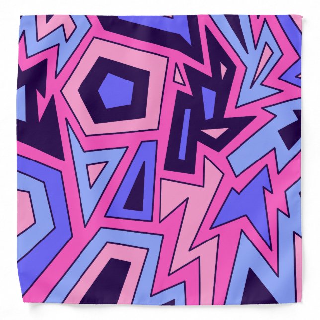 Omnisexual Pride Modern Geometric Abstract Bandana (Front)