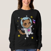 Omnisexual Raccoon In Space Omnisexual Pride Sweatshirt