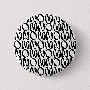 OMNOMNOMNOM 1 White Pinback Button