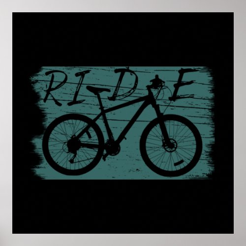 omountain biking vintage poster