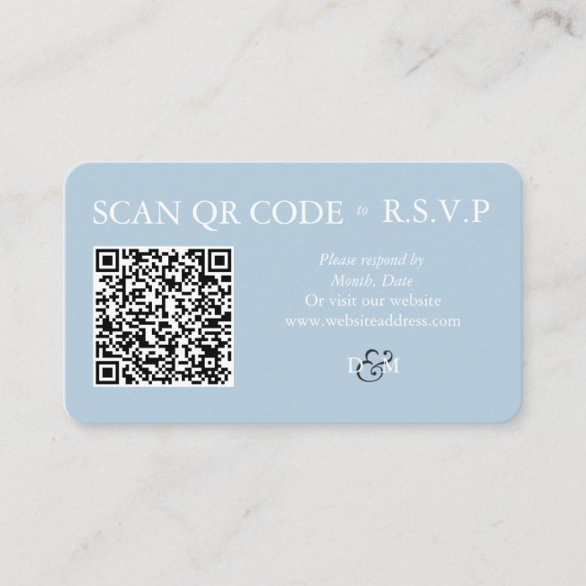 Omphalodes Blue Colored QR Code Enclosure Card (Front)
