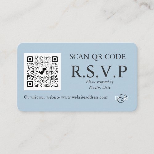 Omphalodes Blue Colored QR Code Enclosure Card