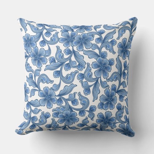 Omphalodes Blue  Skydiver Blue Wedding Keepsake T Throw Pillow