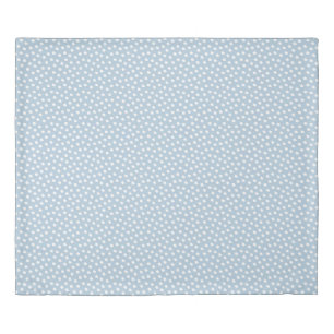 Omphalodes Blue Watercolor Dots King Duvet Cover