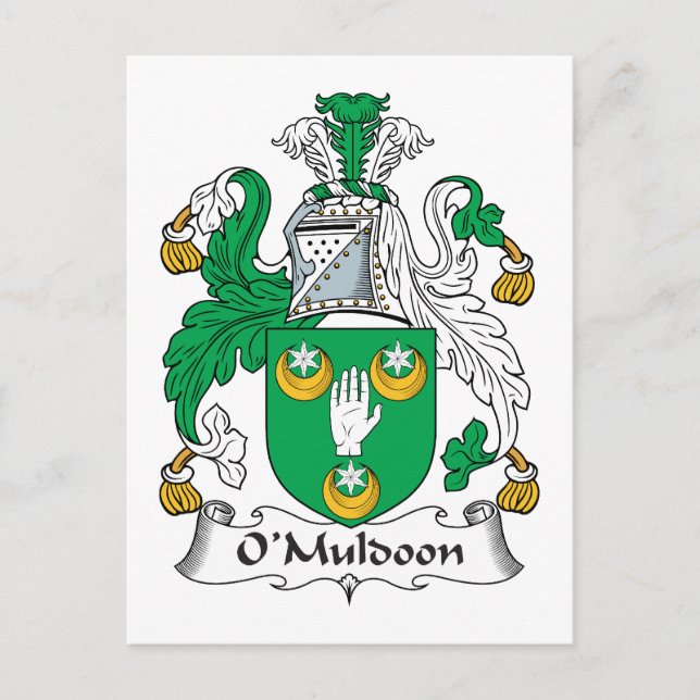 O'Muldoon Family Crest Postcard (Front)